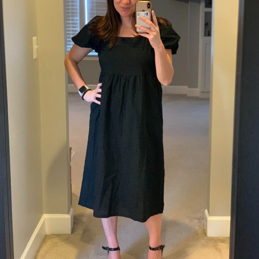 A New Day Black Midi Dress Sz XS